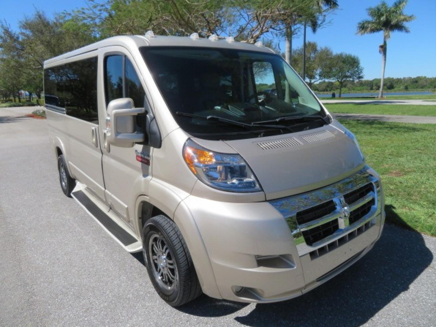 2016 Gold /Tan and Black Leather RAM Promaster (3C6TRVAG5GE) , located at 4301 Oak Circle #19, Boca Raton, FL, 33431, (954) 561-2499, 26.388861, -80.084038 - You are looking at a Gorgeous 2016 Ram Promaster Tempest X Handicap Wheelchair Conversion Van with 30K Original Miles, Lowered Floor, Dual Side Entry Doors, Power Passenger Side Entry Door, 750lb Braunability Wheelchair Lift, 4 Passenger Rear Power Bench Seat/Bed, Navigation, Rear Entertainment, Sur - Photo#20